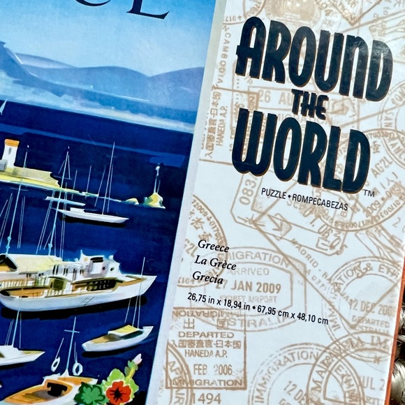 Around the World Mega Puzzle GREECE 1000-piece Jigsaw Puzzle SEALED - Picture 10 of 10